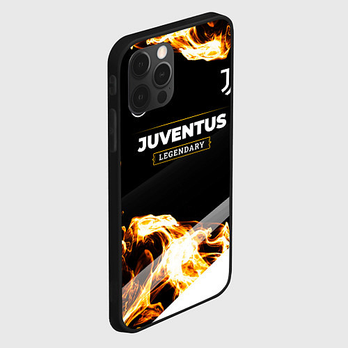 Чехол iPhone 12 Pro Max Juventus legendary sport fire / 3D-Черный – фото 2