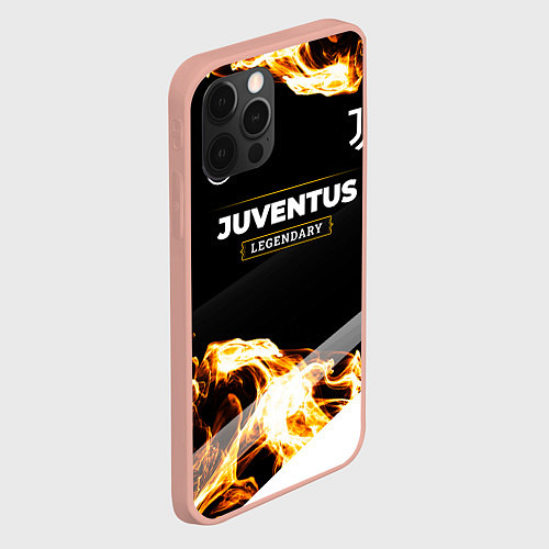 Чехол iPhone 12 Pro Max Juventus legendary sport fire / 3D-Светло-розовый – фото 2