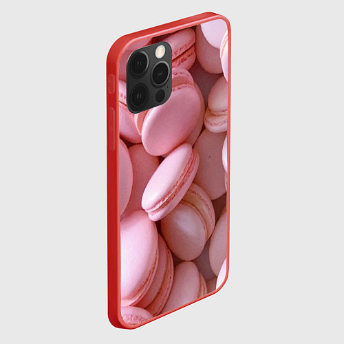 Чехол iPhone 12 Pro Max Красные и розовые кексы / 3D-Красный – фото 2