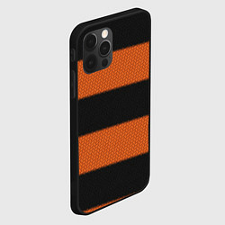 Чехол для iPhone 12 Pro Max Георгиевская лента плетёная, цвет: 3D-черный — фото 2