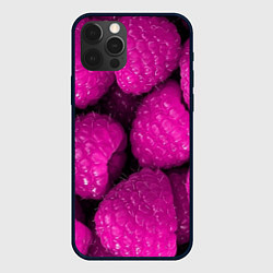 Чехол для iPhone 12 Pro Max Ягоды малины, цвет: 3D-черный