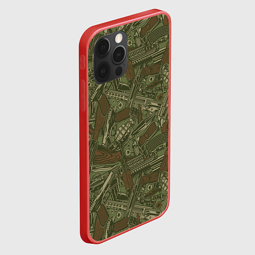 Чехол iPhone 12 Pro Max Гора оружия / 3D-Красный – фото 2