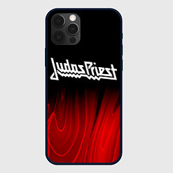 Чехол для iPhone 12 Pro Max Judas Priest red plasma, цвет: 3D-черный