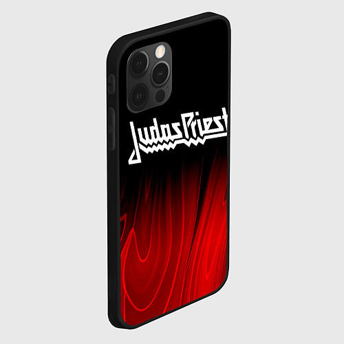 Чехол iPhone 12 Pro Max Judas Priest red plasma / 3D-Черный – фото 2