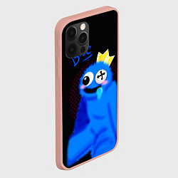 Чехол для iPhone 12 Pro Max Blue - Rainbow Friends, цвет: 3D-светло-розовый — фото 2