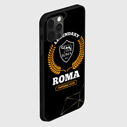 Чехол для iPhone 12 Pro Max Лого Roma и надпись legendary football club на тем, цвет: 3D-черный — фото 2