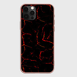 Чехол для iPhone 12 Pro Max Текстура лавы, цвет: 3D-светло-розовый