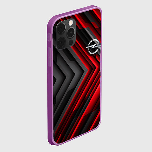 Чехол iPhone 12 Pro Max Опель строгий стиль / 3D-Сиреневый – фото 2