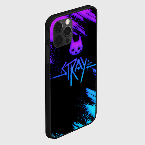 Чехол iPhone 12 Pro Max Stray game neon / 3D-Черный – фото 2