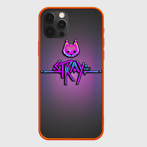 Чехол iPhone 12 Pro Max Stray logo neon / 3D-Красный – фото 1