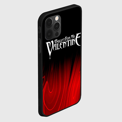 Чехол iPhone 12 Pro Max Bullet For My Valentine red plasma / 3D-Черный – фото 2