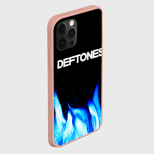 Чехол iPhone 12 Pro Max Deftones blue fire / 3D-Светло-розовый – фото 2