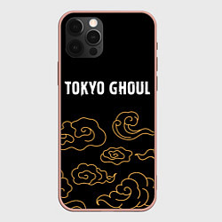 Чехол для iPhone 12 Pro Max Tokyo Ghoul anime clouds, цвет: 3D-светло-розовый