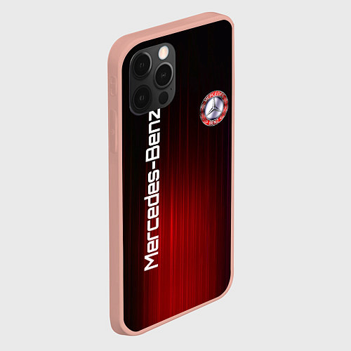 Чехол iPhone 12 Pro Max Mercedes-Benz art / 3D-Светло-розовый – фото 2