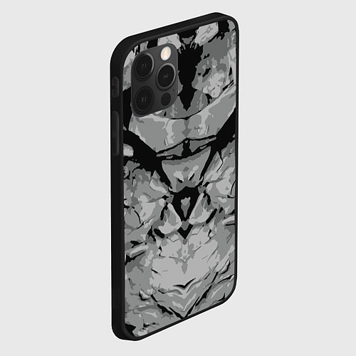 Чехол iPhone 12 Pro Max Каменный страж / 3D-Черный – фото 2