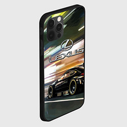 Чехол для iPhone 12 Pro Max Lexus - скорость режим, цвет: 3D-черный — фото 2