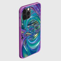 Чехол для iPhone 12 Pro Max Плазма фон, цвет: 3D-сиреневый — фото 2