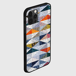 Чехол для iPhone 12 Pro Max Каменный разноцветный паттерн, цвет: 3D-черный — фото 2