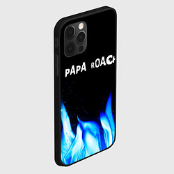 Чехол для iPhone 12 Pro Max Papa Roach blue fire, цвет: 3D-черный — фото 2