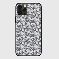 Чехол для iPhone 12 Pro Max Камуфляж М-21 серый, цвет: 3D-черный