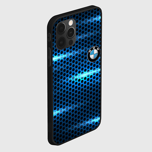 Чехол iPhone 12 Pro Max BMW texture / 3D-Черный – фото 2