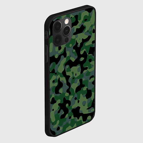 Чехол iPhone 12 Pro Max Камуфляж WW2 Tropics Verdant / 3D-Черный – фото 2