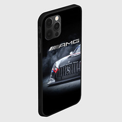 Чехол для iPhone 12 Pro Max Mercedes AMG - racing team - motorsport, цвет: 3D-черный — фото 2