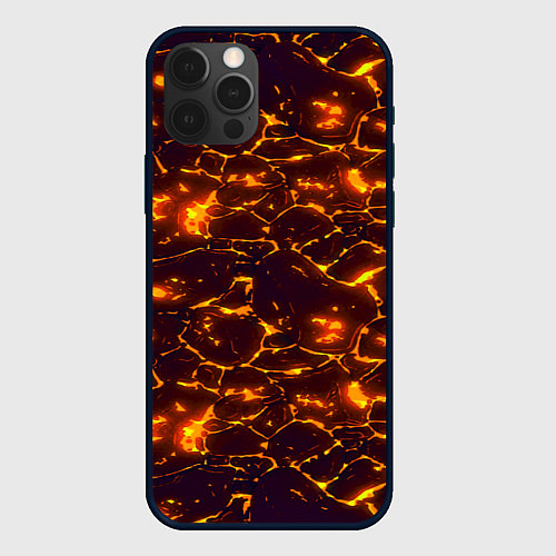 Чехол iPhone 12 Pro Max Раскалённый камуфляж / 3D-Черный – фото 1