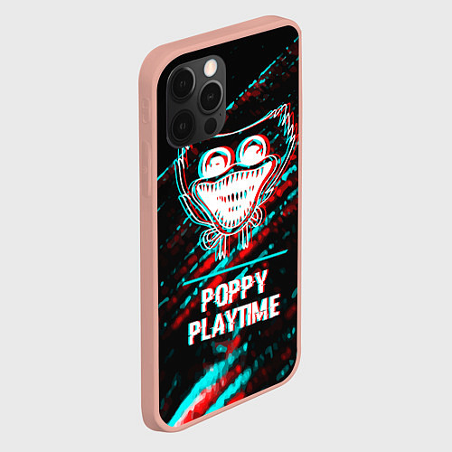 Чехол iPhone 12 Pro Max Poppy Playtime в стиле glitch и баги графики на те / 3D-Светло-розовый – фото 2