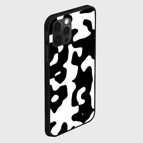 Чехол iPhone 12 Pro Max Камуфляж Cowskin крупный / 3D-Черный – фото 2