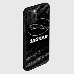 Чехол для iPhone 12 Pro Max Jaguar с потертостями на темном фоне, цвет: 3D-черный — фото 2