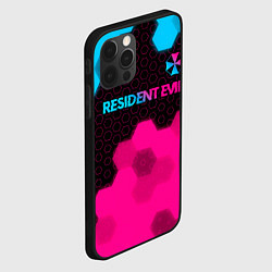 Чехол для iPhone 12 Pro Max Resident Evil - neon gradient: символ сверху, цвет: 3D-черный — фото 2