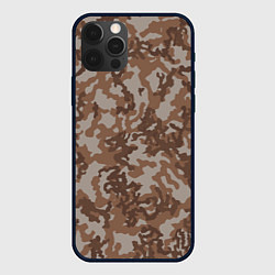 Чехол для iPhone 12 Pro Max Камуфляж ВСР-84 песчаный, цвет: 3D-черный