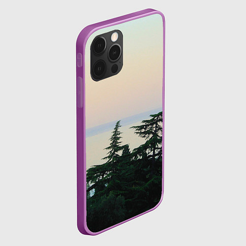 Чехол iPhone 12 Pro Max Мягкий рассвет / 3D-Сиреневый – фото 2