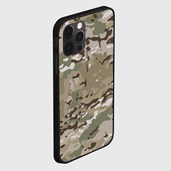 Чехол для iPhone 12 Pro Max Камуфляж Multicam, цвет: 3D-черный — фото 2