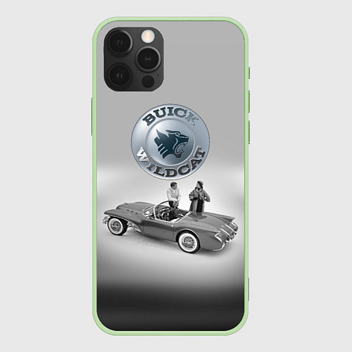 Чехол iPhone 12 Pro Max Buick Wildcat - cabriolet - Retro / 3D-Салатовый – фото 1