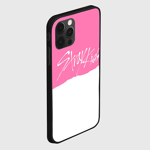 Чехол iPhone 12 Pro Max Stray Kids pink and white / 3D-Черный – фото 2