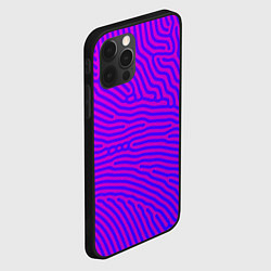 Чехол для iPhone 12 Pro Max Фиолетовые линии, цвет: 3D-черный — фото 2
