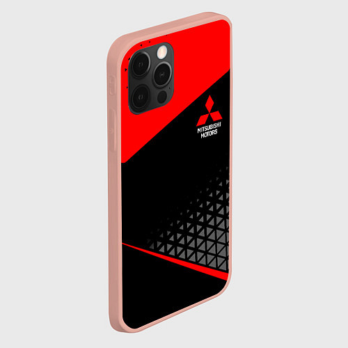 Чехол iPhone 12 Pro Max Mitsubishi - Sportwear / 3D-Светло-розовый – фото 2