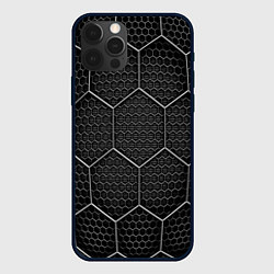 Чехол для iPhone 12 Pro Max Стальные соты, цвет: 3D-черный