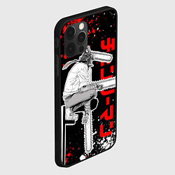 Чехол для iPhone 12 Pro Max Человек бензопила - Манга, цвет: 3D-черный — фото 2