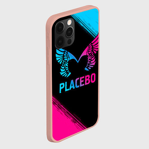 Чехол iPhone 12 Pro Max Placebo - neon gradient / 3D-Светло-розовый – фото 2