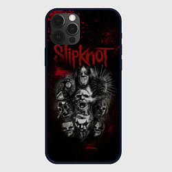 Чехол для iPhone 12 Pro Max Slipknot dark red, цвет: 3D-черный