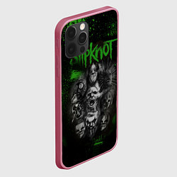 Чехол для iPhone 12 Pro Max Slipknot green, цвет: 3D-малиновый — фото 2