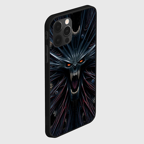 Чехол iPhone 12 Pro Max Scream alien monster / 3D-Черный – фото 2