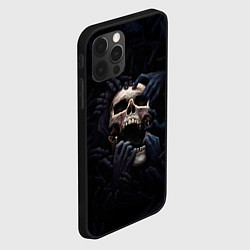 Чехол для iPhone 12 Pro Max Hands on skull, цвет: 3D-черный — фото 2