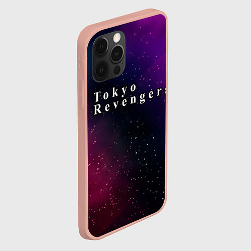 Чехол iPhone 12 Pro Max Tokyo Revengers gradient space / 3D-Светло-розовый – фото 2