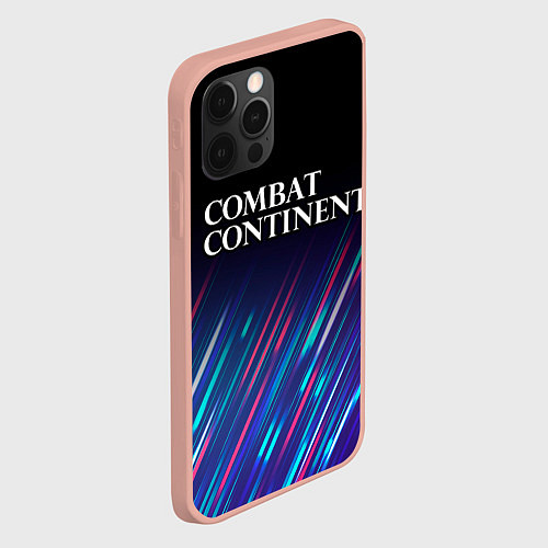 Чехол iPhone 12 Pro Max Combat Continent stream / 3D-Светло-розовый – фото 2