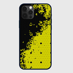 Чехол для iPhone 12 Pro Max Black & Yellow, цвет: 3D-черный