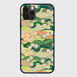 Чехол для iPhone 12 Pro Max Green fields, цвет: 3D-черный